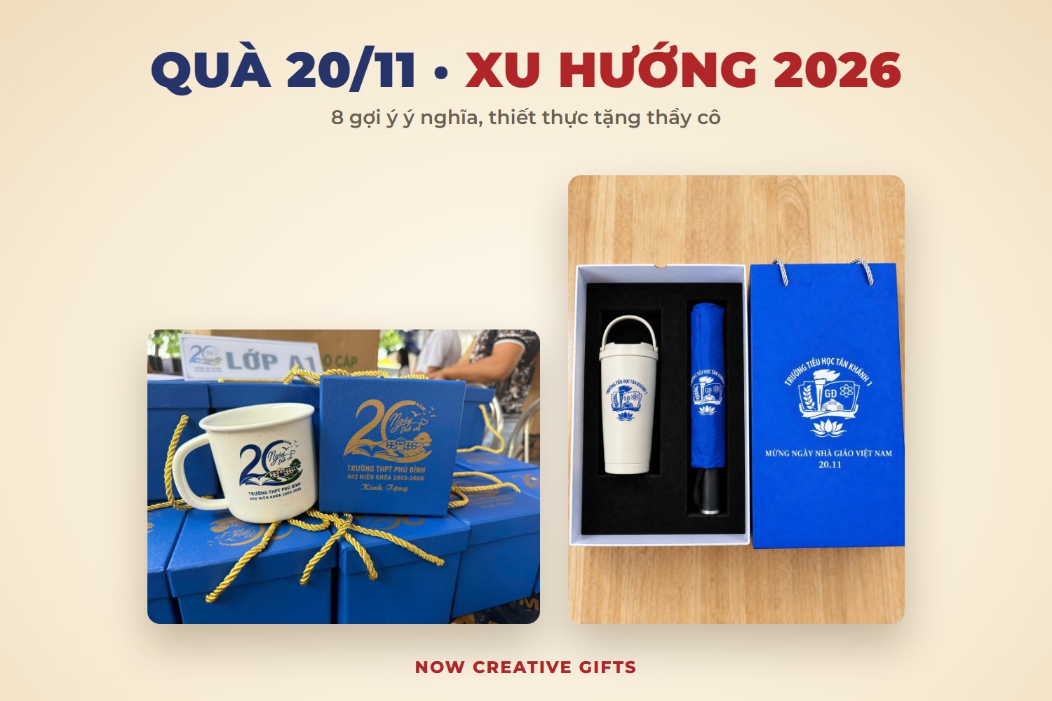 Xu Hướng Quà Tặng 20/11 Năm 2026: 8 Gợi Ý Ý Nghĩa, Thiết Thực Tặng Thầy Cô