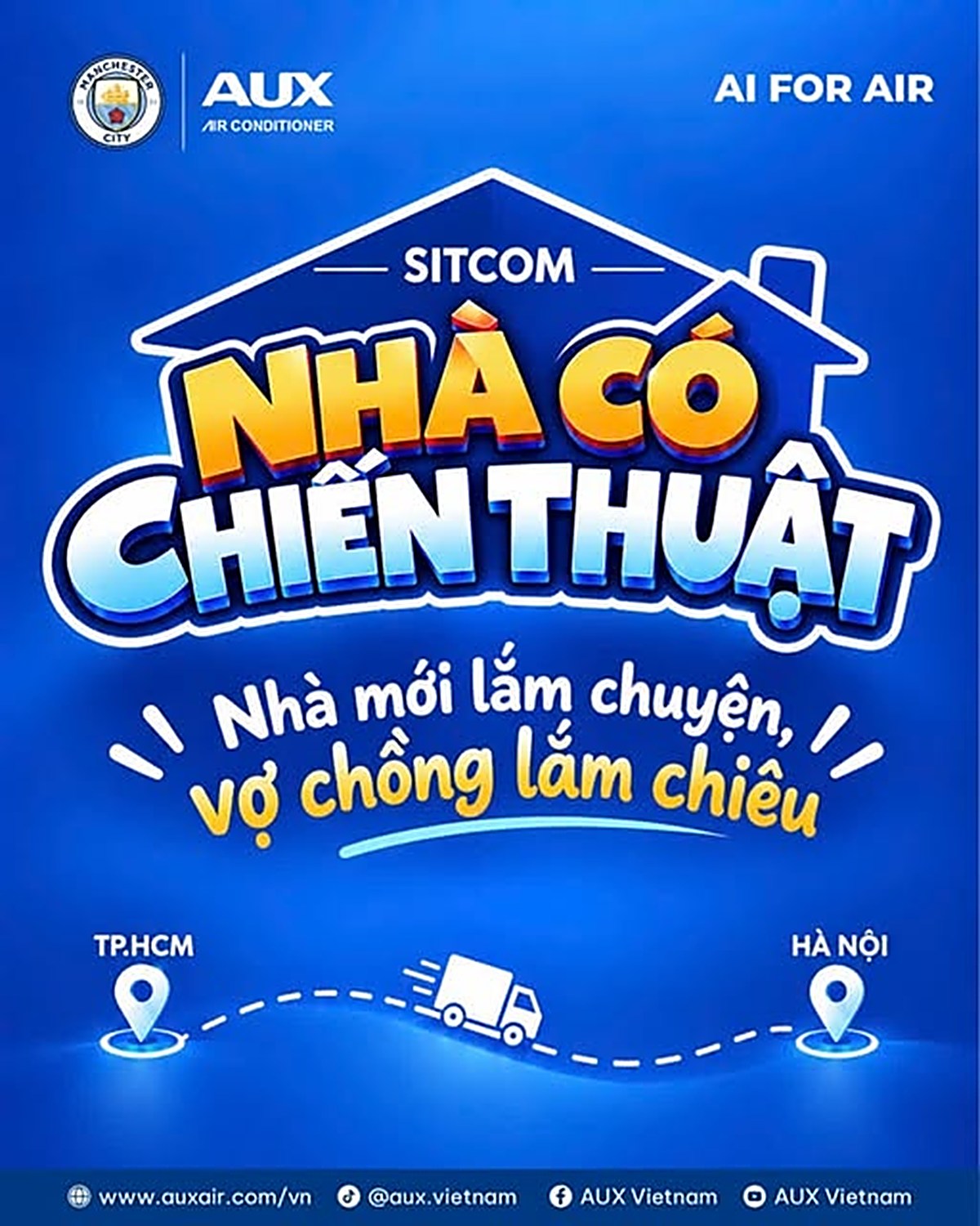 Poster for the AUX sitcom Nha Co Chien Thuat in Vietnam